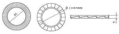 DIN 25201 nord lock washer drawings