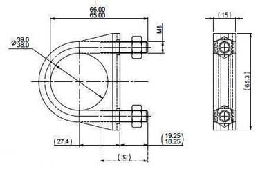 exhaust pipe clamps drawing