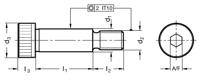 ISO 7379 shoulder bolt drawing